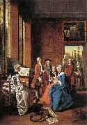 Jan Josef Horemans the Elder Concert in an Interior oil painting on canvas